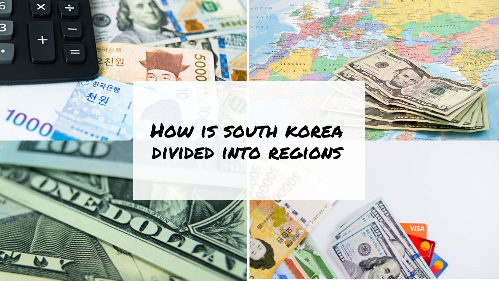 How is south korea divided into regions
